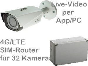 4G/LTE 3G/UMTS Mobilfunk-Baustellenkamera